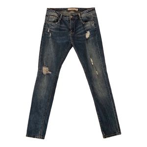 Zara Premium Wash Trafaluc Distressed Skinny Denim Jeans